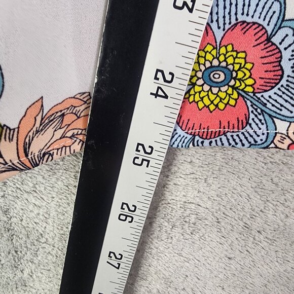 Women's Multicolored LOFT Floral Print Blouse Long Sleeve V Neck Size XSP - Picture 9 of 10